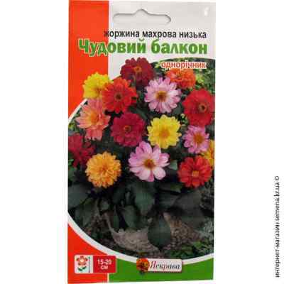 Семена георгины махровой низкорослой Чудесный балкон 0.3 г.