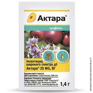 Инсектицид Актара 1,4 г. Syngenta (оригинал) Инсектицид Актара 1,4 г. Syngenta (оригинал)
