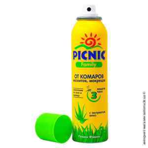 Аэрозоль от комаров Picnic Family 150 мл. Аэрозоль от комаров Picnic Family 150 мл.