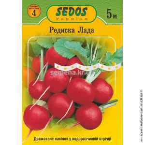 Семена редиса Лада на ленте 5 м.
